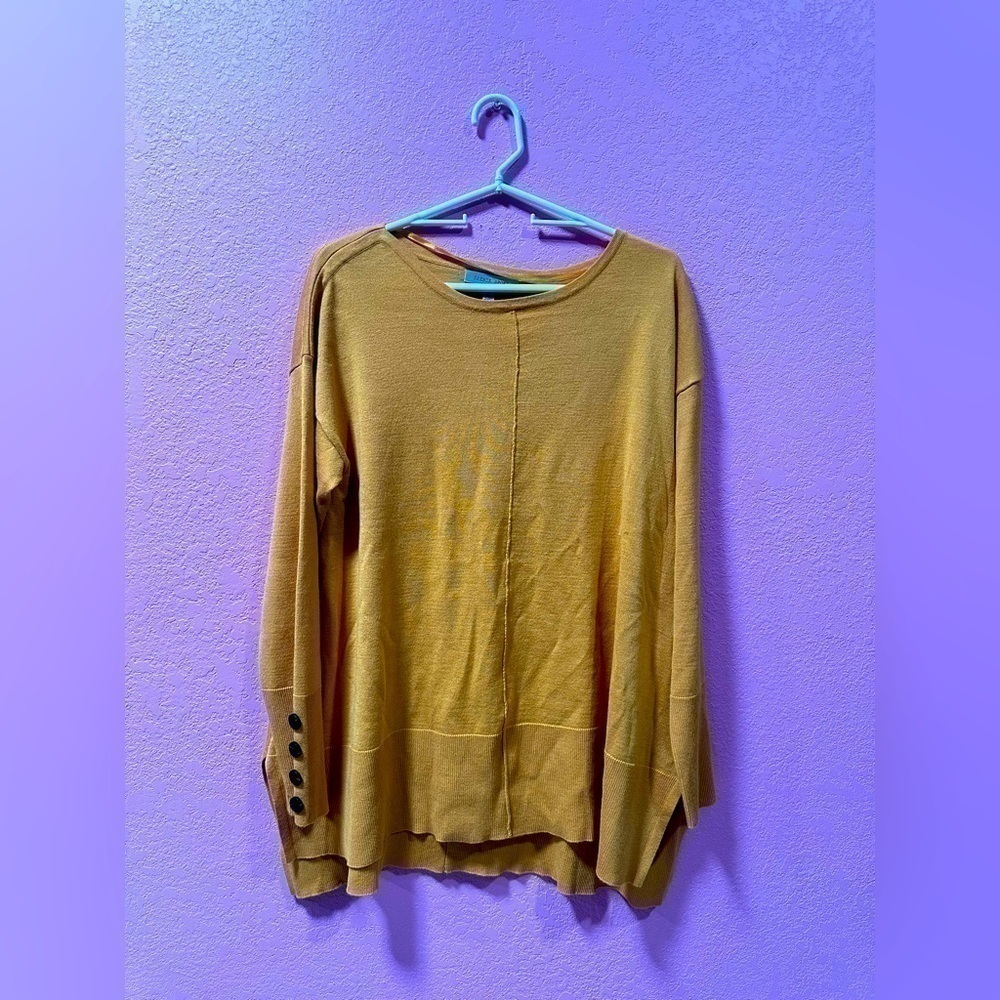 SPENSE SPORT Light Mustard Yellow Sweater Size L